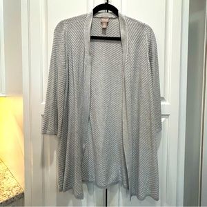 Chicos Silver Cardigan